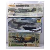 3 Assorted vintage model build kits. Open box.