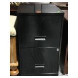 Metal file Cabinet w/2 drawers, 14x18x24in