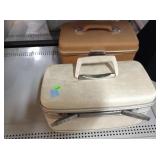 Vintage Travel Bags. One has Key.