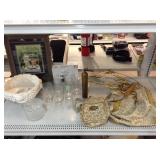 Bulova clock frame, MK tote bags need cleaning,