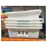 5-Rubbermaid 3349 Utility tote, approx 15x20x5in