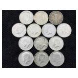 13-90% Silver Half Dollars