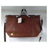 Fossil Sadie leather satchel purse, brandy color