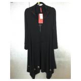 Zipper dress, short, black, sz M