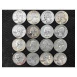 16-90% Silver Quarters, Fv $4 Dollars