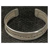 Sterling Silver Cuff Bracelet, Tw 31.2g, Sz 2.5in