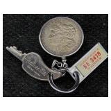 1878 Us Silver Dollar Keychain