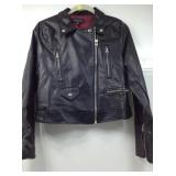 Love Tree black faux leather motorcycle biker