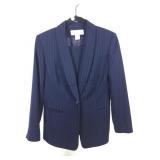 Pinstripe pantsuit, black, sz 4P