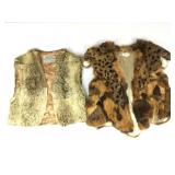 2 Rabbit Fur Vests. Est Sz Small/Med.