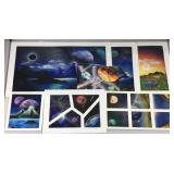 Michael Neiter Signed Spray Paint Art Paintings.