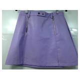 Faux leather purple skirt, sz M