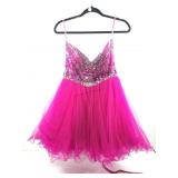 Prom dress, short, pink sz small