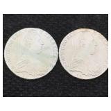 2 Maria Theresa Thaler Coins