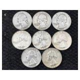 8-90% Silver Quarters, Fv $2 Dollars