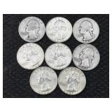 8-90% Silver Quarters, Fv $2 Dollars