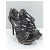 Pelle moda zip-back stiletto high heel strappy