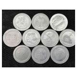 10 Slot Tokens (circus Circus, Excalibur, Etc)