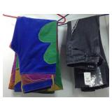 2 pr pants, multi color corduroy sz 4 & black