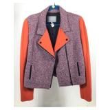 Suit jacket, orange & gray herringbone, sz L