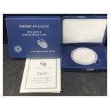 2013 1oz .999 Silver Eagle Proof Coin