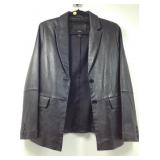 Jaclyn Smith black leather jacket, sz 8