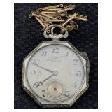 Tavannes Pocket Watch W/chain, Not Currently