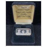 Yalta Conference .999 Silver Ingot, Tw 31.5g