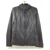 Jones NY black leather jacket, sz M