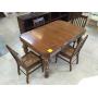 Wooden carved table with 4 matching chairs