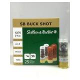 25 Rounds 12 GA 00 Buck Ammo - Sellier & Bellot