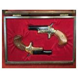Matched Pair Butler 22 Short Dueling Pistols with