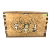 Vtg Wood Ammo Box