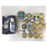 Military Comm. Tokens, Money Clips and more