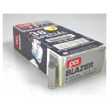 50 Rounds 38 Spl Ammo - 158gr RN