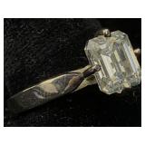 2.20 Cts White Diamond Sterling Ring, Tw 3.4g,