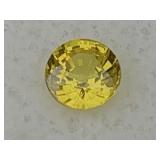 .75 Cts 5mm Round Cut Natural Yellow Sapphire