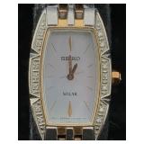Seiko Solar Ladies Watches W/diamond Bezel, Mod