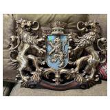 Design Toscano Heraldic Royal Lions Coat of Arms