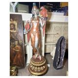 7.5ft Signed Monumental Metal Woman Sculpture