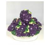 Grape Basket Ceramic Large Cookie/Biscuit Jar