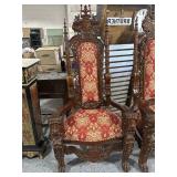 Renaissance style throne chair - hand-carved