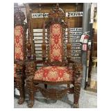 Renaissance style throne chair - hand-carved