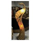 6ft Polyresin Peacock Floor Standing Lamp by ORE