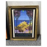 Framed La Cï¿½te Dï¿½Azure Poster Reprint 24x30