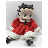 Vtg porcelain Betty Boop doll in Christmas dress,