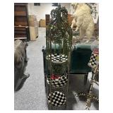 MacKenzie-Childs Courtly Check three-tier stand