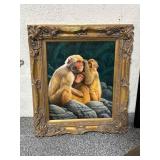 Warren H. Hayes Monkeys Painting on Canvas - Got