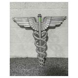 Metal 2ft Tall Caduceus Symbol decor