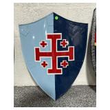 Metal Replica Knights Templar Shield - Medieval